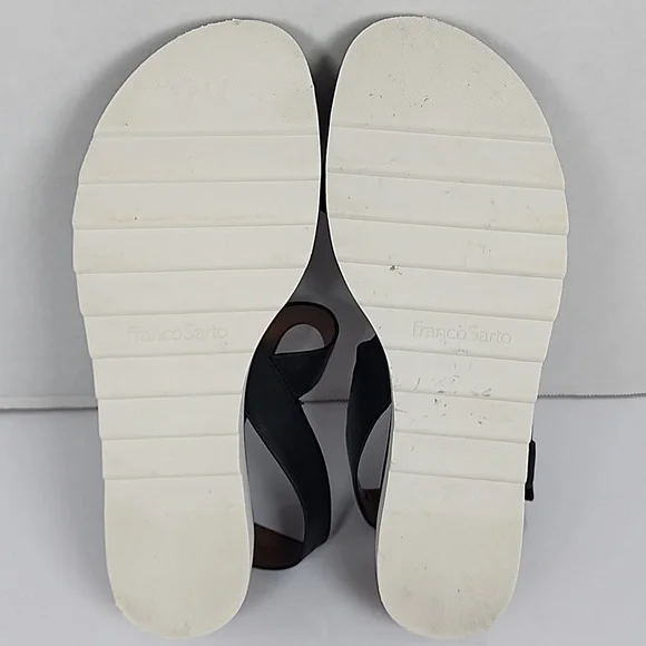 Franco Sarto Chiara Strappy Black Women Wedge Sandals  Size 8.5 - Picture 12 of 15